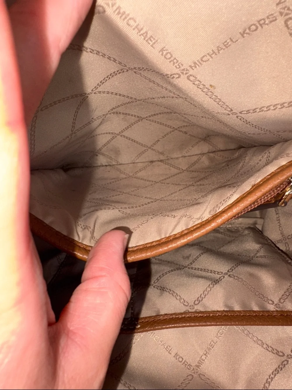 Michael Kors Cognac Pebbled Leather Mini Backpack - Picture 6 of 8